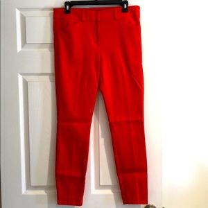 Red Orange Loft Marissa Skinny Pants Size 8